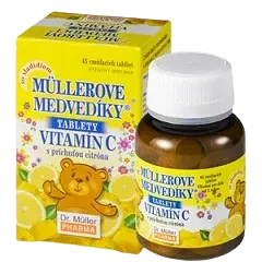 DR.MULLER Müllerove medvedíky® s príchuťou citróna a vitamínom C 45 tabliet