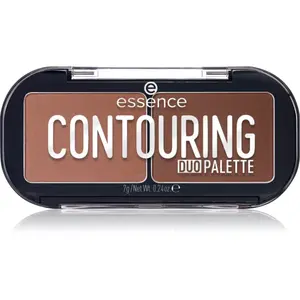 essence CONTOURING DUO PALETTE kontúrovacia paletka na tvár odtieň 20 Darker Skin 7 g