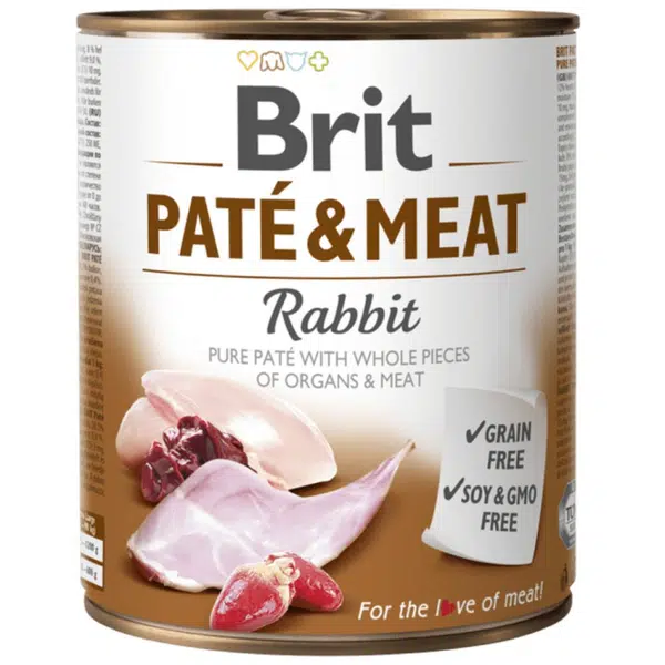 Brit konzerva Paté & Meat Rabbit 800 g | Konzerva pre psov