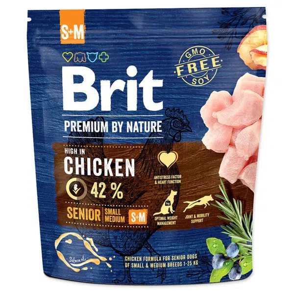 Brit Premium by Nature Senior S+M 1 kg | Granule pre psov