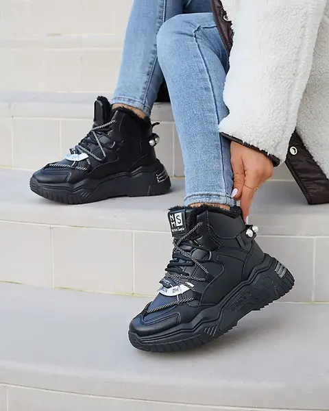 Resti Black sneakers with insulation Pommie - Footwear