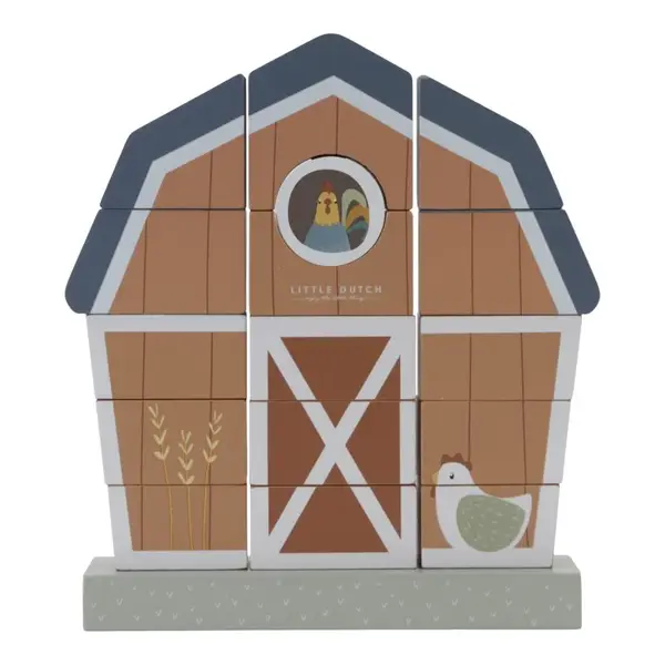 Little Dutch Little Farm Stacking Farmhouse aktivity hračka 12 m+ 1 ks