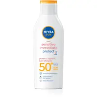 NIVEA SUN Sensitive Immediate mlieko na opaľovanie pre citlivú pokožku SPF 50+ 200 ml
