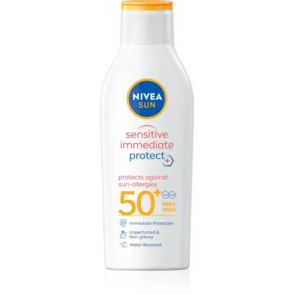 NIVEA SUN Sensitive Immediate mlieko na opaľovanie pre citlivú pokožku SPF 50+ 200 ml