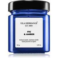 Vila Hermanos Apothecary Cobalt Blue Fig & Amber vonná sviečka 150 g