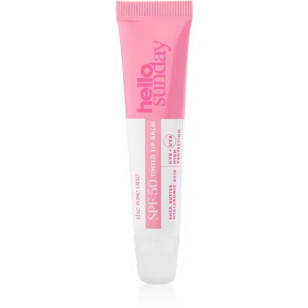 hello sunday the rose one tinted lip balm tónovací balzam na pery SPF 50 15 ml
