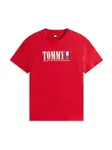 Tommy Jeans Tričko  tmavomodrá / červená / biela