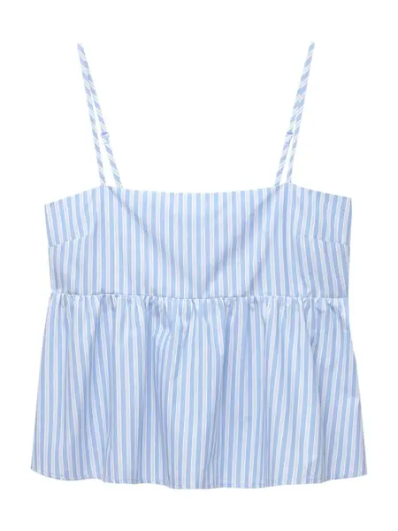 Pull&Bear Top 'PACIFIC'  svetlomodrá / biela