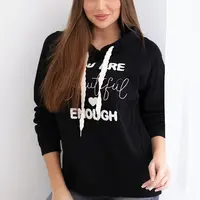 Bavlněná mikina s kapucí černá