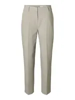 SELECTED Nohavice s pukmi 'SLFRit-Ria'  sivobéžová