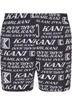 Karl Kani Plavecké šortky  čierna / biela