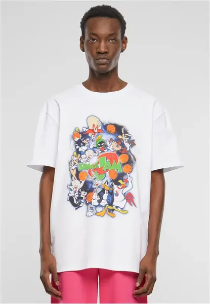 Pánské tričko Space Jam Teamwork Oversize bílé