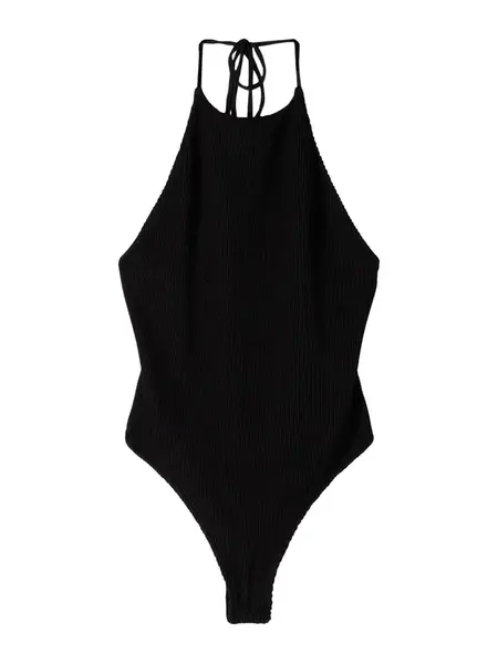 Bershka Košeľové body  čierna