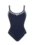SUNFLAIR Jednodielne plavky  námornícka modrá / biela