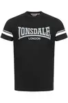 LONSDALE Tričko 'Creich'  sivá / čierna / biela
