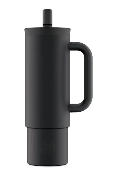 Termohrnek 24bottles Straw 800ml Black černá barva, Straw.800.Black