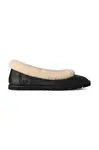 Kožené baleríny UGG Zora Leather Ballet Flat černá barva, 1178450.BLK
