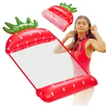 Nafukovací vodný hamak/matrac Jahoda 2v1 s PVC sieťkou, 140×70 cm, max. 70 kg