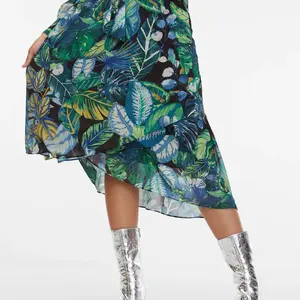 Orsay Černo-zelená dámská vzorovaná sukně - Dámské
