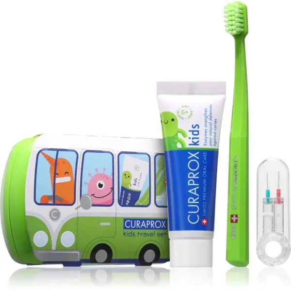 Curaprox Kids Travel Set cestovní set na zuby, jazyk a dásně pro děti 1 ks