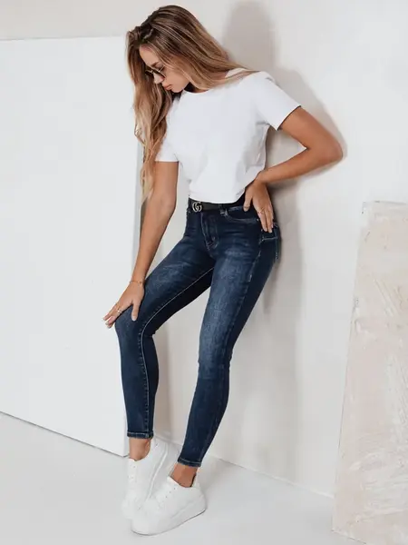 Dámské skinny džíny granátové