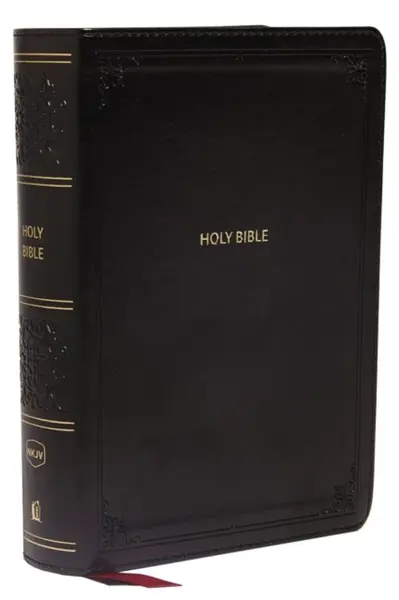 NKJV, End-of-Verse Reference Bible, Compact, Leathersoft, Black, Red Letter, Comfort Print - Thomas Nelson