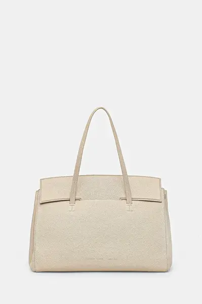 Kožená kabelka Liviana Conti béžová barva, A5WA52