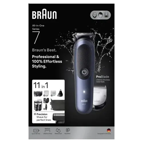 BRAUN Sada pro péči o tělo All-in-One Series 7, AIO7540, modrá