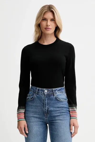 Vlněný svetr PS Paul Smith dámský, černá barva, W2R-577N-T31327