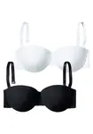 PETITE FLEUR Podprsenka  čierna / biela
