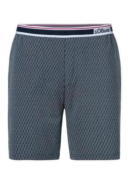 s.Oliver Pyžamové nohavice  námornícka modrá / biela