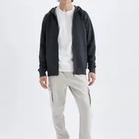 DEFACTO Regular Fit Jogger Sweatpants Cargo Pocket Basic Plain Tie Waist Elastic Leg