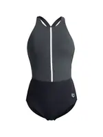 ARENA Formujúce plavky 'SHAPEWEAR SILVIA B-CUP'  tmavosivá / čierna / biela