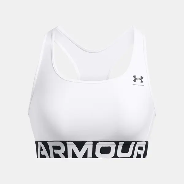 Dámská podprsenka Under Armour UA HG Mid Branded-WHT - Dámské