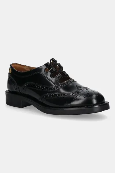 Kožené poltopánky Tommy Hilfiger BROGUE LEATHER CUT-OUT SHOE