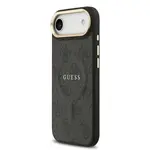 Zadní kryt Guess PU Leather 4G Gold Frame MagSafe  Apple pro iPhone Air, černá