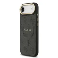 Zadní kryt Guess PU Leather 4G Gold Frame MagSafe  Apple pro iPhone Air, černá