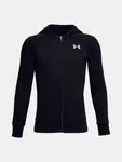 Čierna mikina Under Armour UA RIVAL COTTON FZ HOODIE