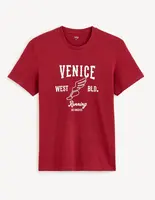 Červené pánske tričko Celio Feklyn