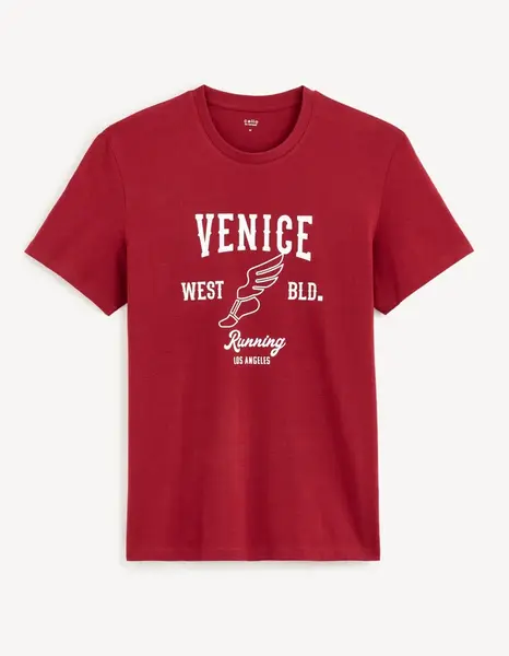 Červené pánske tričko Celio Feklyn