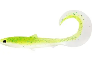 Westin gumová nástraha bullteez curltail sparkling chartreuse - 8 cm 3 g 3 ks