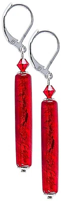 Lampglas Úchvatné náušnice Red Gold s 24karátovým zlatem v perle Lampglas EPR1