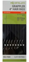 Korum návazec grappler 4” hair rigs barbed 10 cm - velikost háčku 10 průměr 0,28 mm nosnost 12 lb