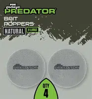 Fox rage predator plovoucí pěna bait poppers 4 ks - natural x-large