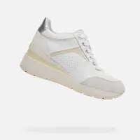 White women's sneakers Geox Zosma - Women's