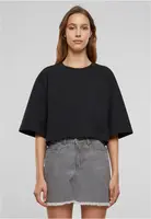 Women's T-shirt Heavy Organic Oversized Cropped Black