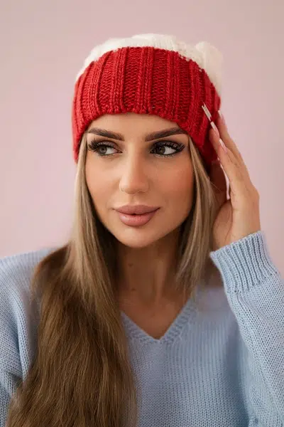 marka niezdefiniowana Čapica s fleece Paris K212 ecru+bordová