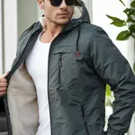 71189 Dewberry Inside Faux Fur Mens Coat-Khaki