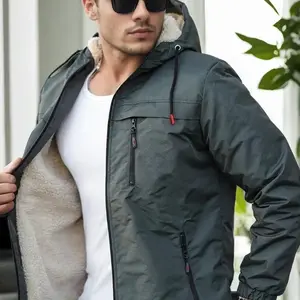 71189 Dewberry Inside Faux Fur Mens Coat-Khaki