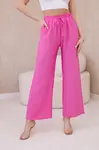 Pink viscose wide trousers